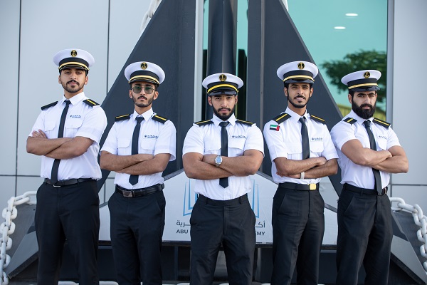 A group of Abu Dhabi Maritime Academy’s trainees