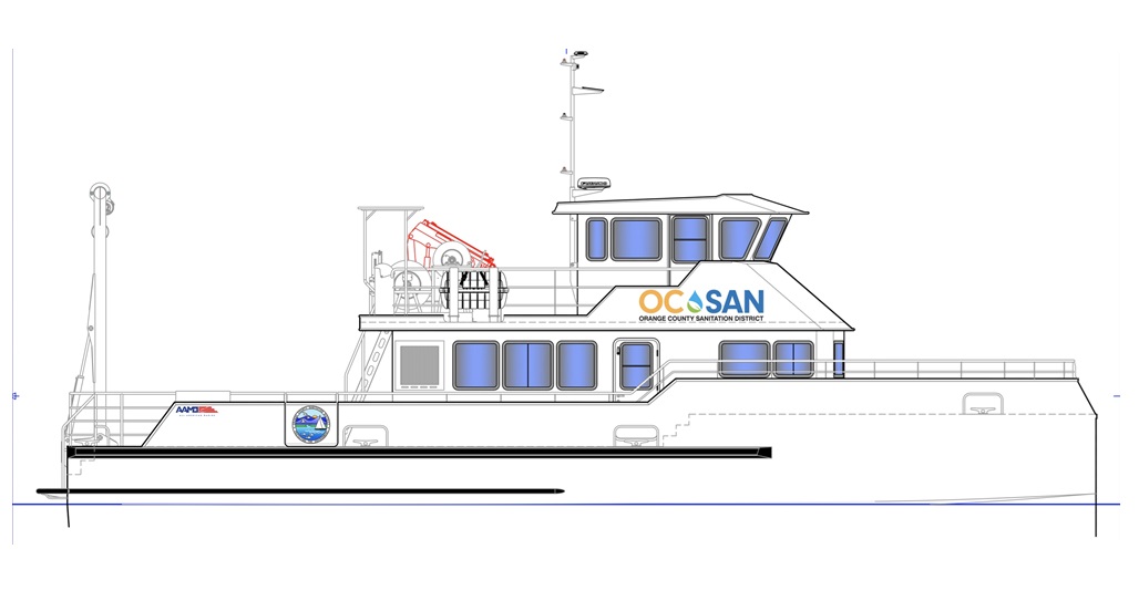 Rendering of the new hybrid-electric ocean sampling vessel - image credit All American Marine
