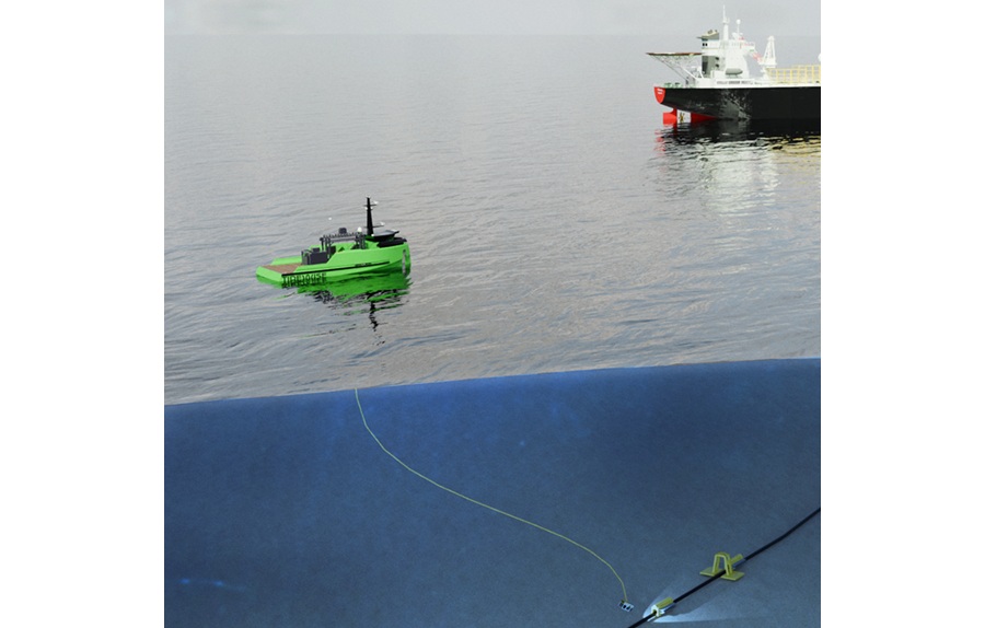 Render of TideWise USV in operation