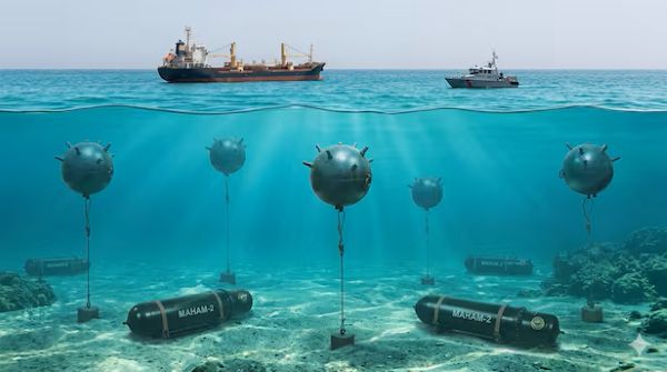 A small craft for deploying floating mines