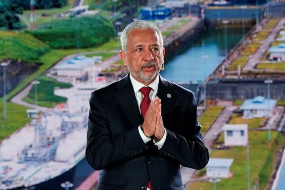 Ricaurte Vasquez, Administrator of the Panama Canal Authority (ACP), gestures during the Canal de Panama: Vision del Futuro conference, in Panama City, Panama, September 16, 2025. REUTERS/Enea Lebrun