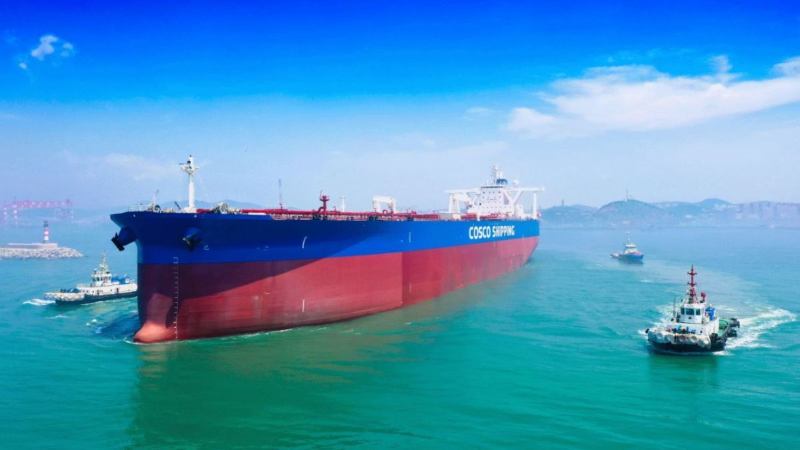 VLCC Yuan Kun Yang is floated out from Dalian COSCO Kawasaki shipyard (Image Dalian COSCO)COSCO Shipping Energy Transportation currently has 18 tankers under construction (source: Dalian COSCO)