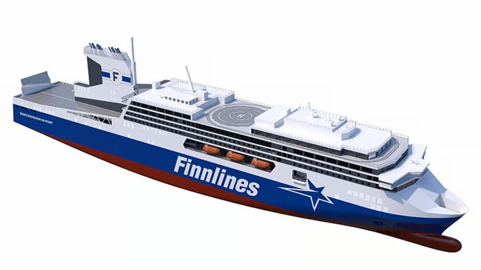 Rendering of a 240-metre ferry Grimaldi Group