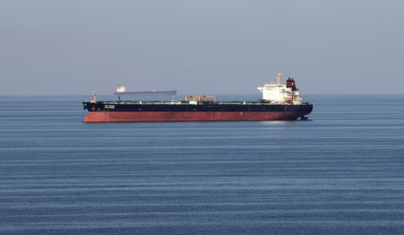 Oil tankers pass through the Strait of Hormuz