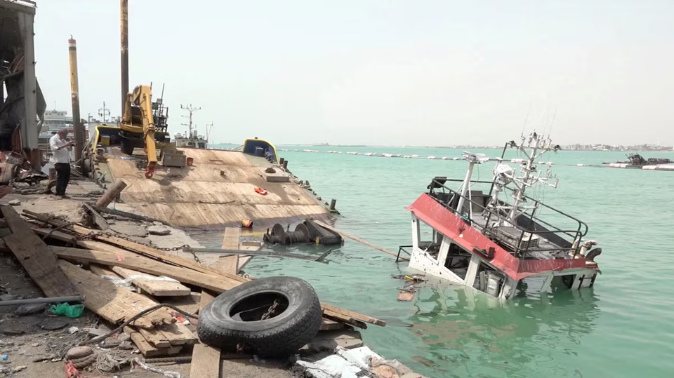 Damage following Houthi attacks on the Red Sea coastal city of Mocha, Yemen - Reuters